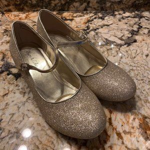 Olive and Edie Gold Mary Jane Dress Shoe